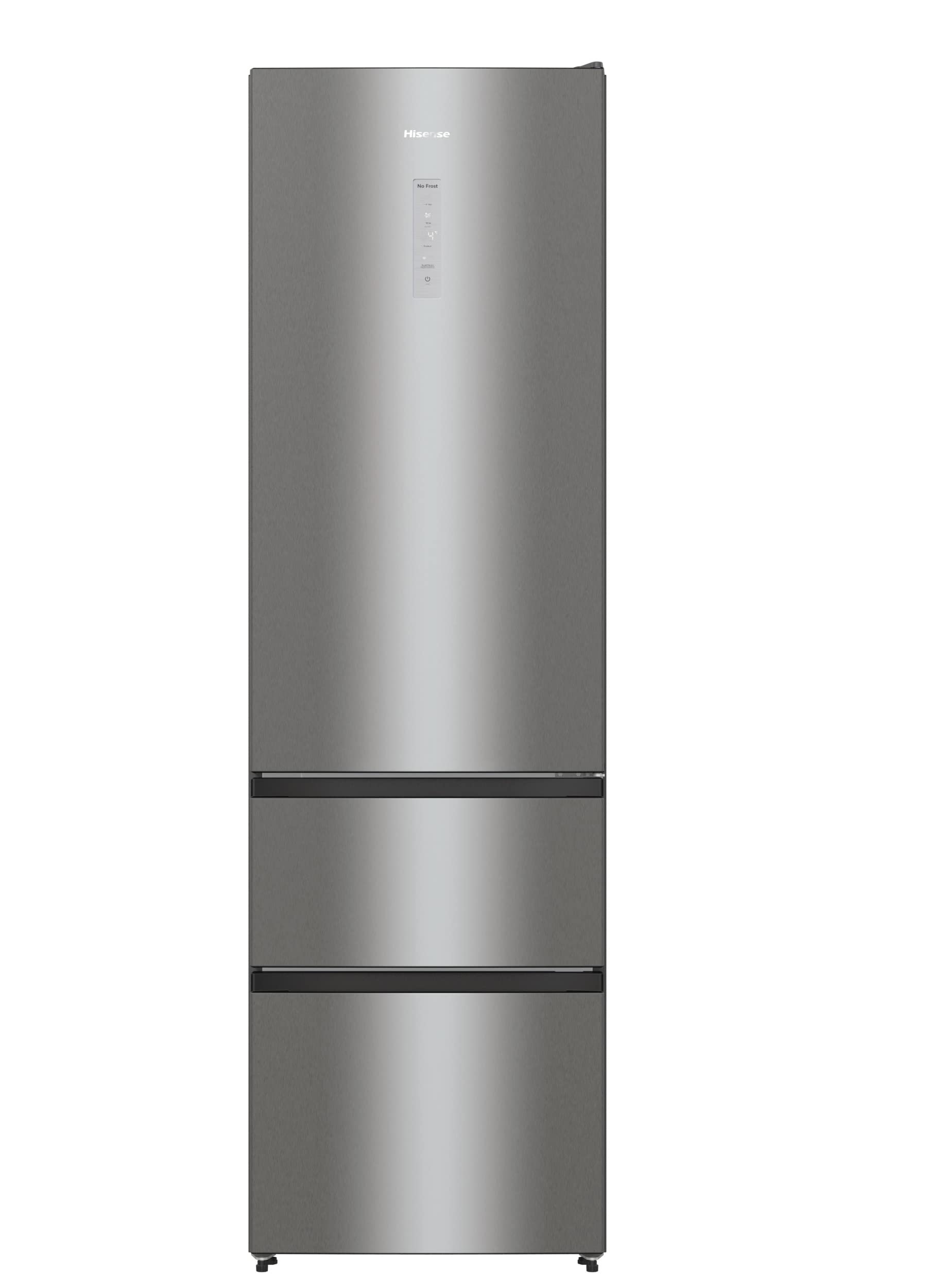 Hisense RM469N4ACD Kühl-Gefrierkombination, Freistehend, EEK D, 36dB, Total NoFrost, 368 Liter, Smart Fresh, CrispZone Smart Humidity, Convert ZeroZone, HxBxT: 200x60x66, 3 cm