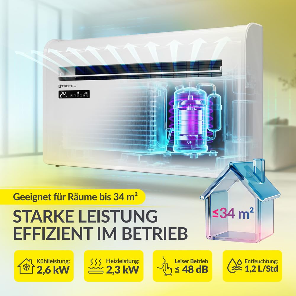 TROTEC PAC-W 2650 SH Wandklimaanlage ohne Außengerät