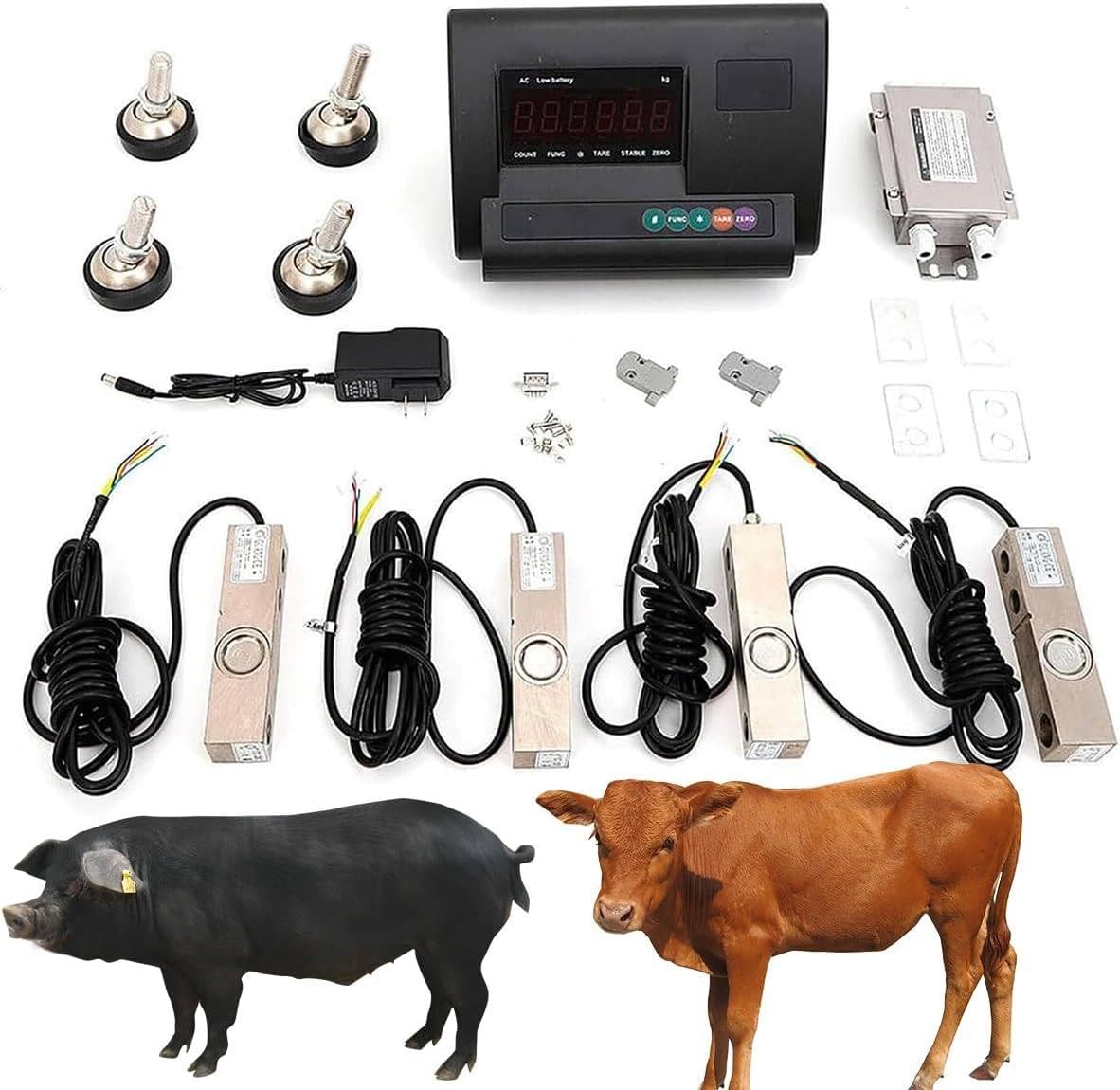Indicador De Pesaje Para Ganado, Indicador De Báscula Para Ganado, Indicador De Plataforma De Alta Precisión, Capacidad De Carga 500 Kg-5 T, Patas Niveladoras, Para Cerdos Vacas Ovejas Animales