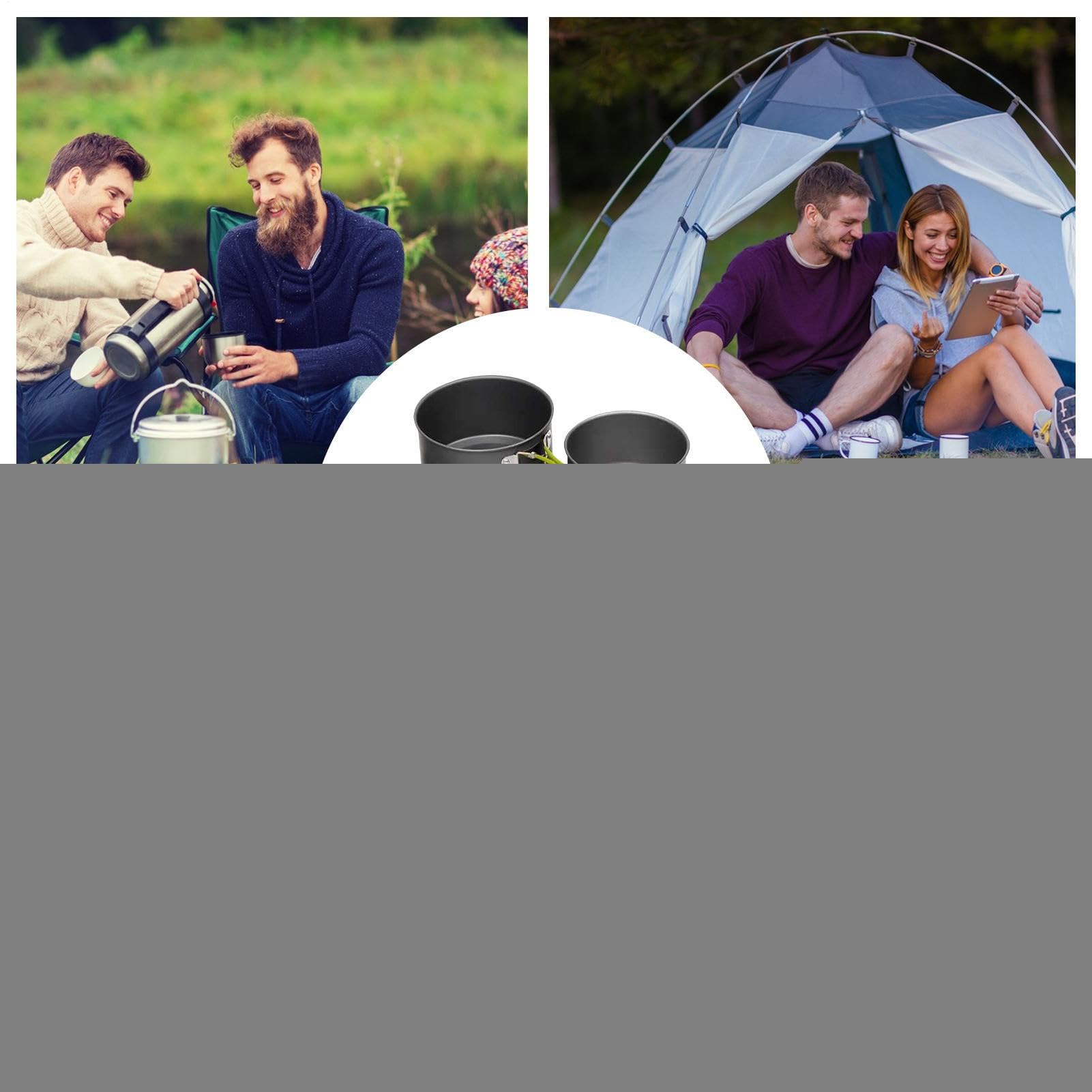 Ensembles De Cuisine Pour Le Camping Poêle Antiadhésive Portable pour les s
