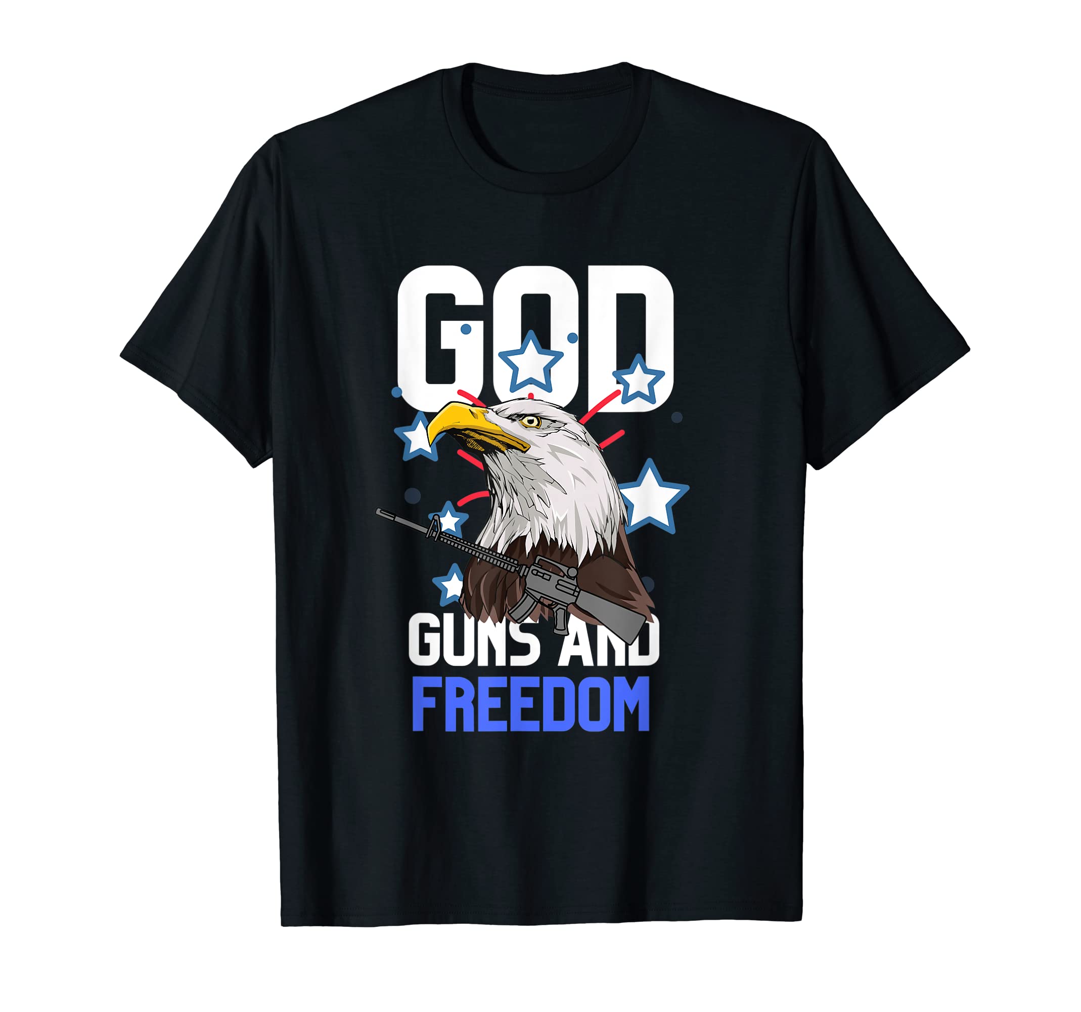 God Guns And Freedom 2nd Amendment American Bald Eagle Gift T-Shirt