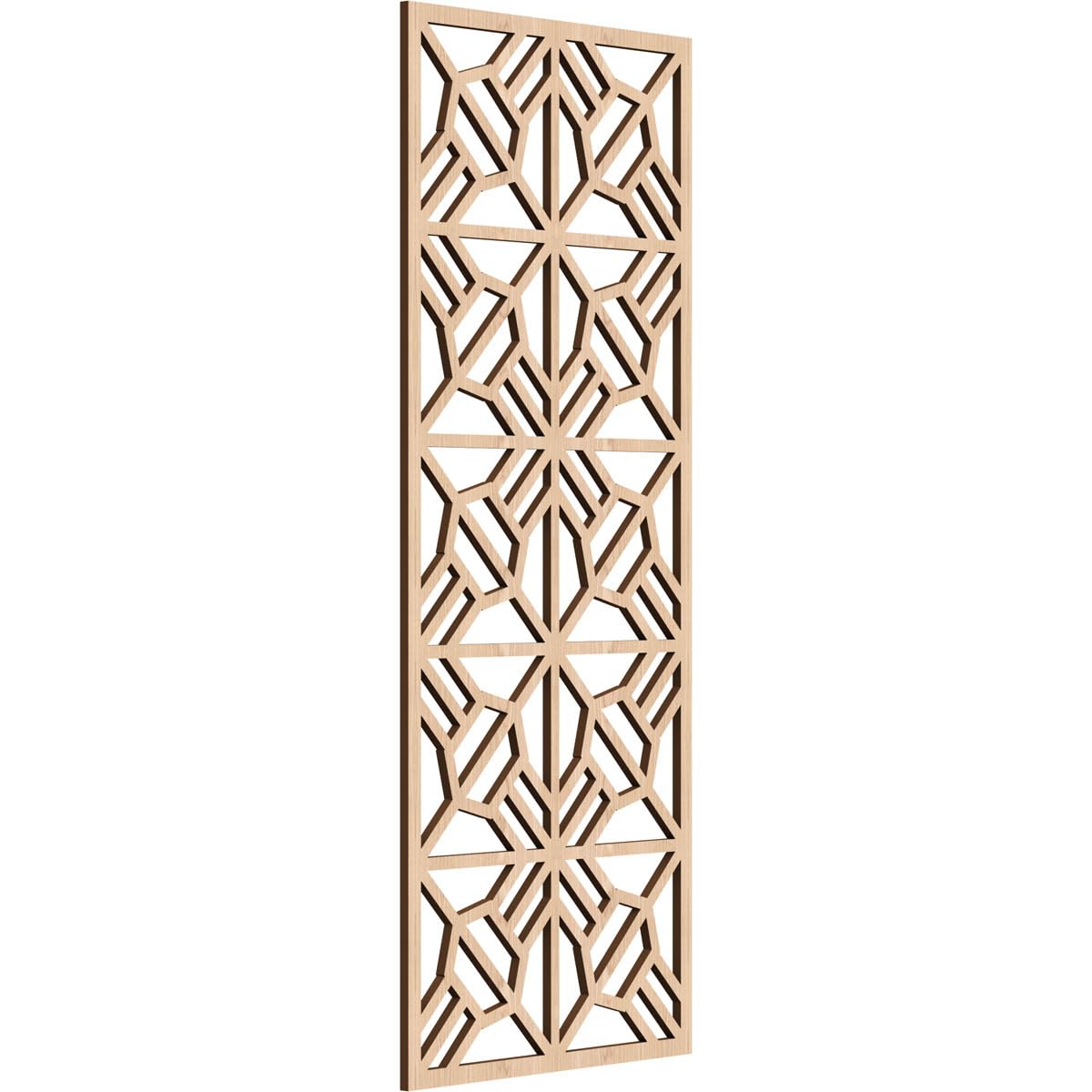 13 3/8"W x 34 3/8"H x 1/4"T Auburn Decorative Fretwork Wood Wall Panels, Red Oak