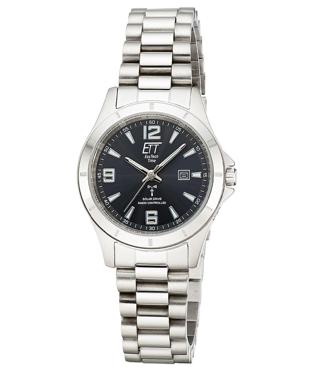 ETT Eco Tech Time Funk Solar Damen Uhr Analog mit Edelstahl Armband ELS-11674-22M
