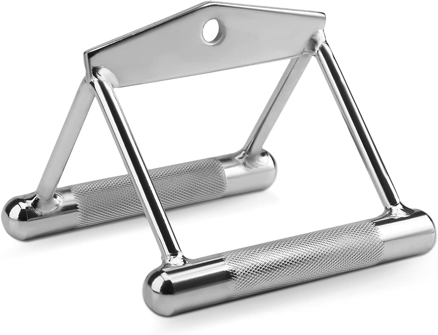Holdfiturn V Handle Double Seated Handles Stainless Steel Stirrup Handle Cable Machine Attachments for Pull Down Rope, Tricep Rope, Straight Bar