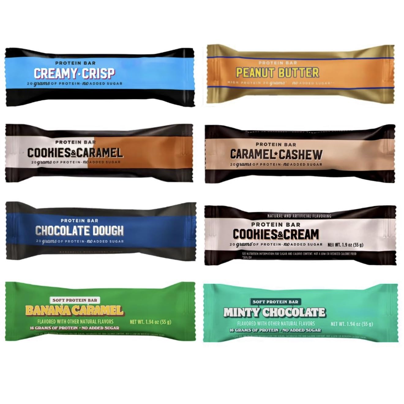BarebeIIs-Protein Bars-Assorted Variety Pack Sampler, Protein Snacks with 20g of High Protein (8 Pack) REPACKAGED BY Trendy Stuff Online