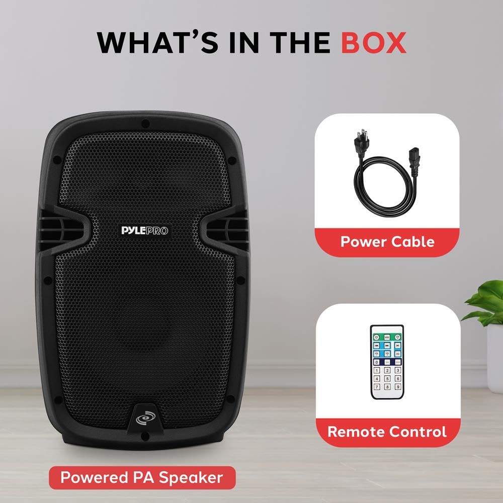 Pyle Caja de música Bluetooth Grande, 600 W, Altavoz para Fiestas, Sistema PA con Mando a Distancia, Caja de Sonido móvil, Altavoz DJ con USB, MP3, SD, Entrada RCA, Altavoz portátil