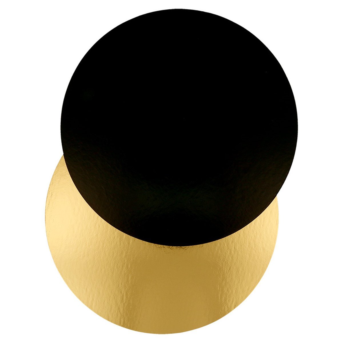 García de Pou 147.32 Cartones Pastelería Doble Cara, Diámetro 28 cm, Set de 100, Oro/Negro
