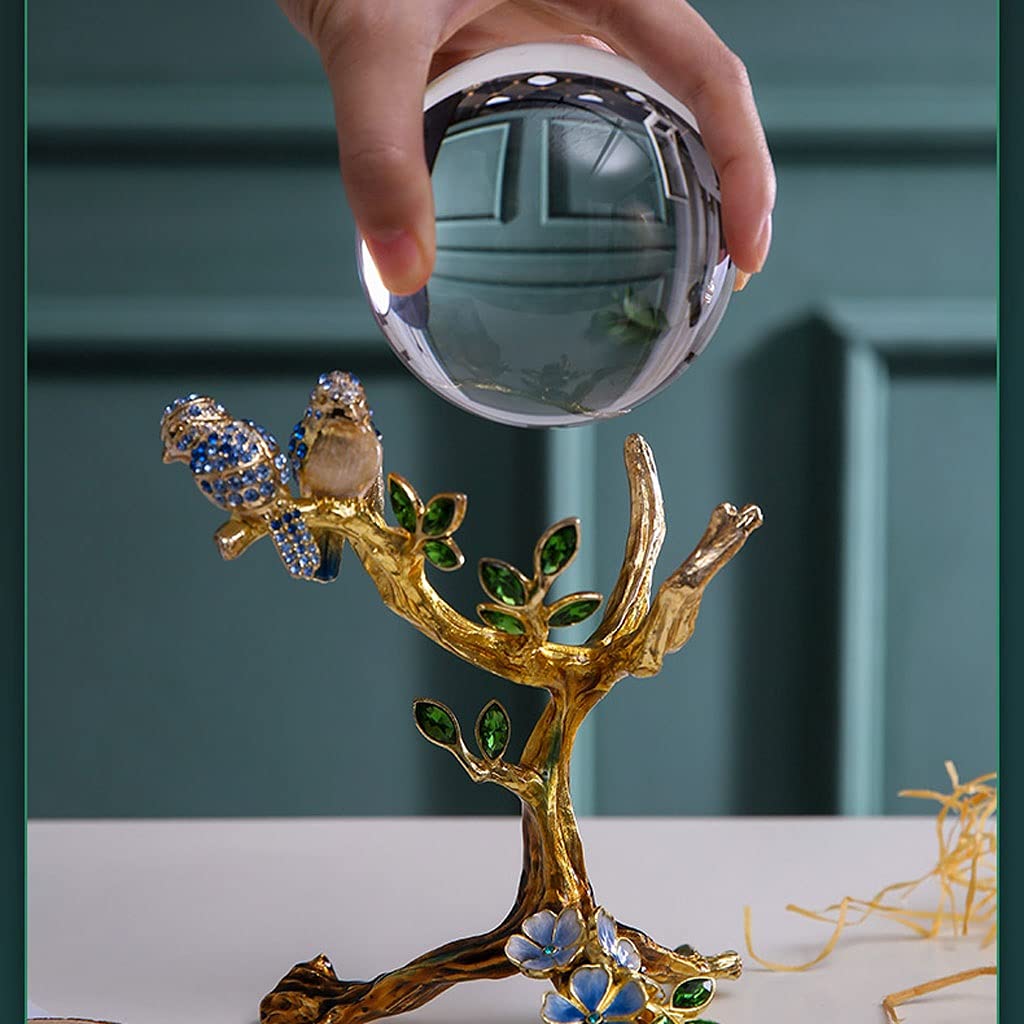 Mirando la bola de cristal Luz de lujo esmalte de cristal adornos de bolas de cristal estudio de oficina artesanía artesanía ornamentos sala de estar TELEVISOR Decoraciones para el hogar del gabinete