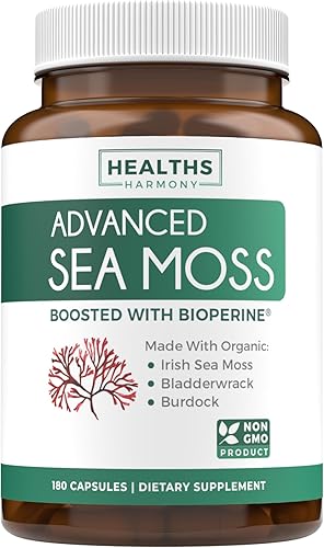 Miniatura 2 de Paquete combinado de musgo marino irlandés y Omega 7 (suministro de 3 meses) - Musgo marino irlandés orgánico - Suplemento vegano crudo (180