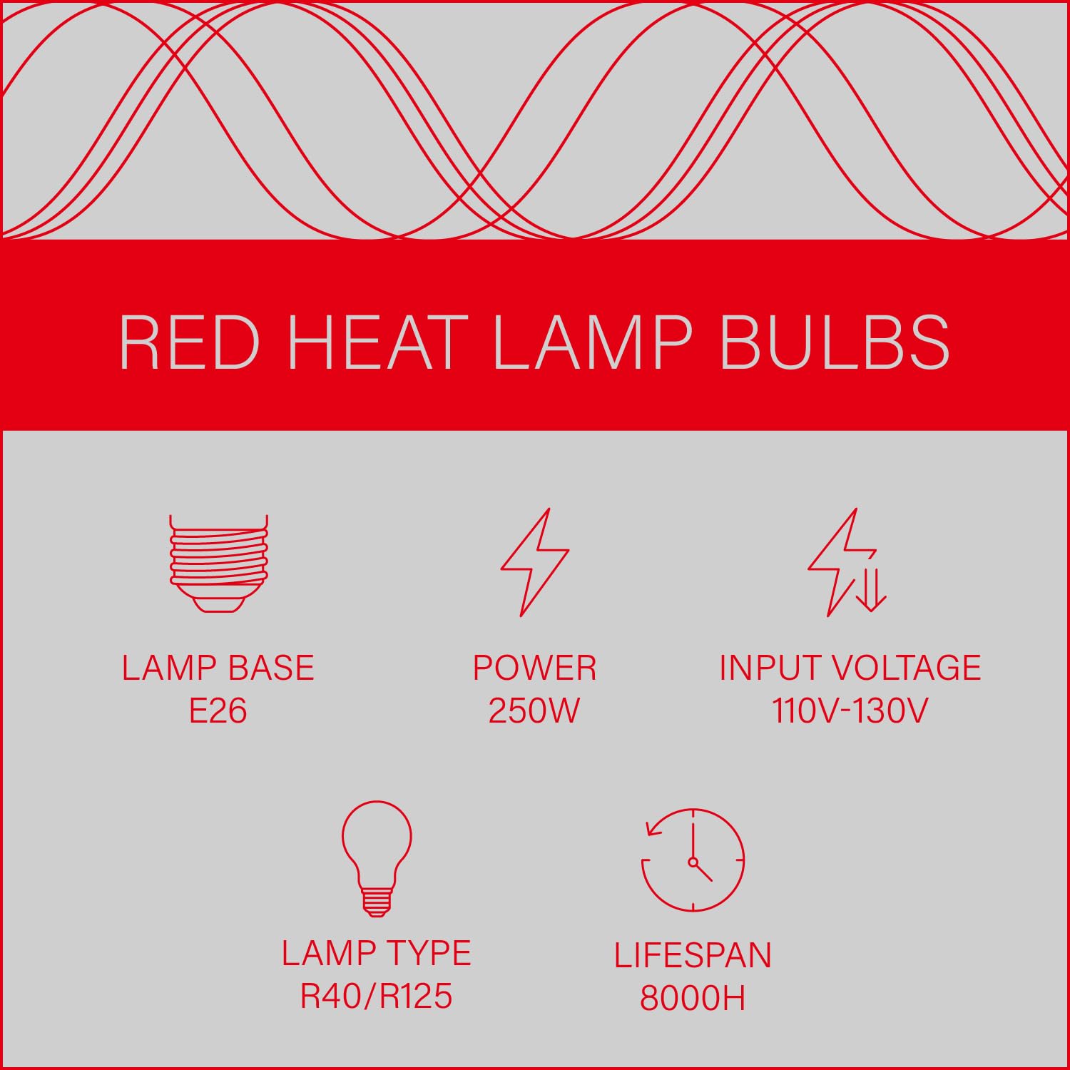 Lámpara infrarroja reflectora R40 incandescente, vidrio rojo a prueba de explosiones, base E26, bombilla de calor roja de 250 W para reptiles, tortugas, mascotas, terneros y corderos