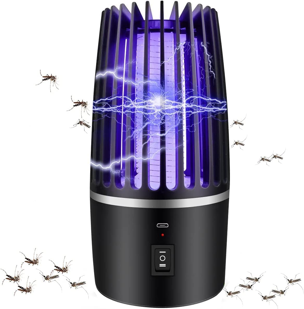 Electric Mosquito Killer, Bug Zapper, Mosquito Killer Lamp,USB Mosquito EradicatorIndoor,Safe & No Radiation- Insect Killer Flies Trap with Trap Lamp forfor summer trip, camping, Blue-S1