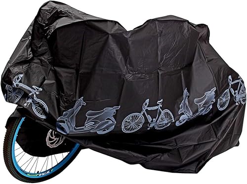 Bike Cover Waterproof Dustproof Cover for Indoor and Outdoor Use Rain Sun UV Wind Snow Proof Resistant Bicycle Storage (Black)
