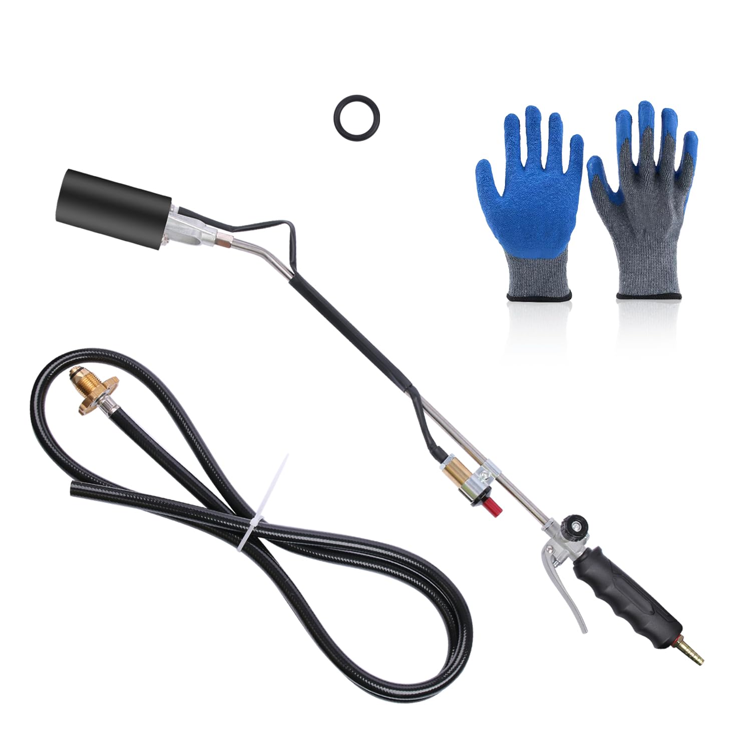 Photo 1 of Qimoo Propane Weed Torch, 1.8M BTU, 10ft Hose, Silver