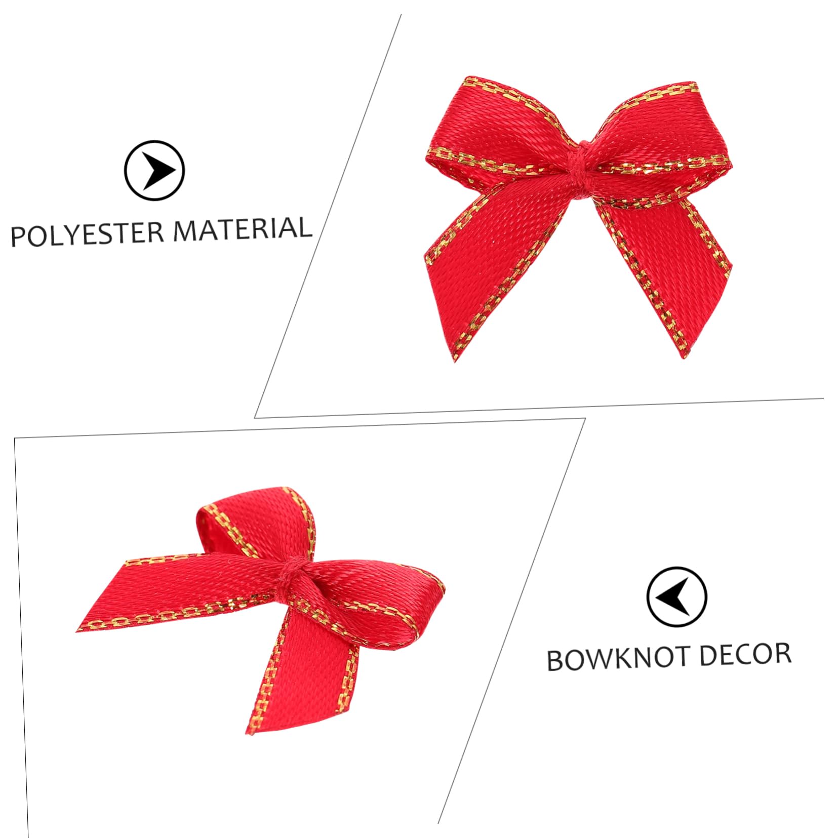 EXCEART 1000 Piezas Decoración De Arco Lazos Navideños para Lazo para Envolver Regalos Decoración De Año Lazos Navideños para Niños Arco Poliéster Delicado Material