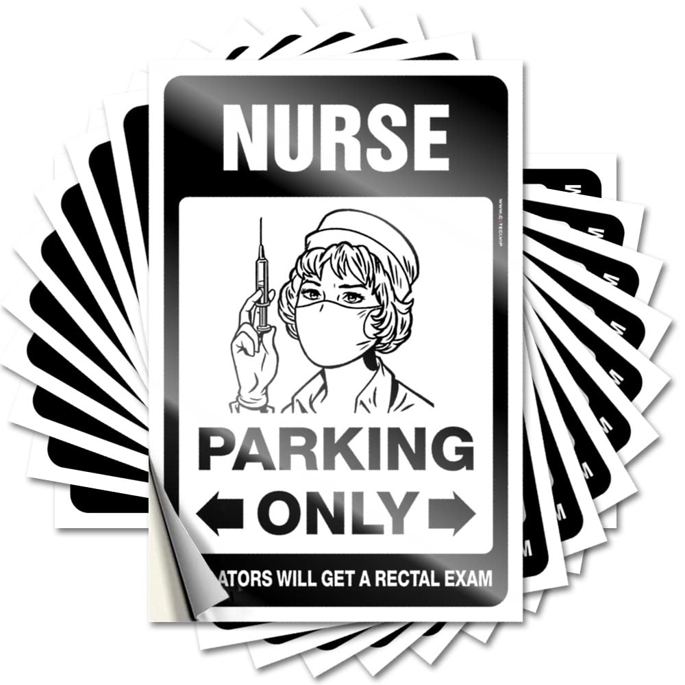 Tattoo Heavy, Winter Tumbler Nurse Parking Only | Cool Room Decorations(8X12CM)