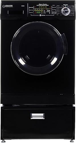 Miniatura 9 de Equator Ver 2 Pro - Lavadora combinada de 24 pulgadas, ventilada y sin ventilación, 1200 RPM+pedestal negro