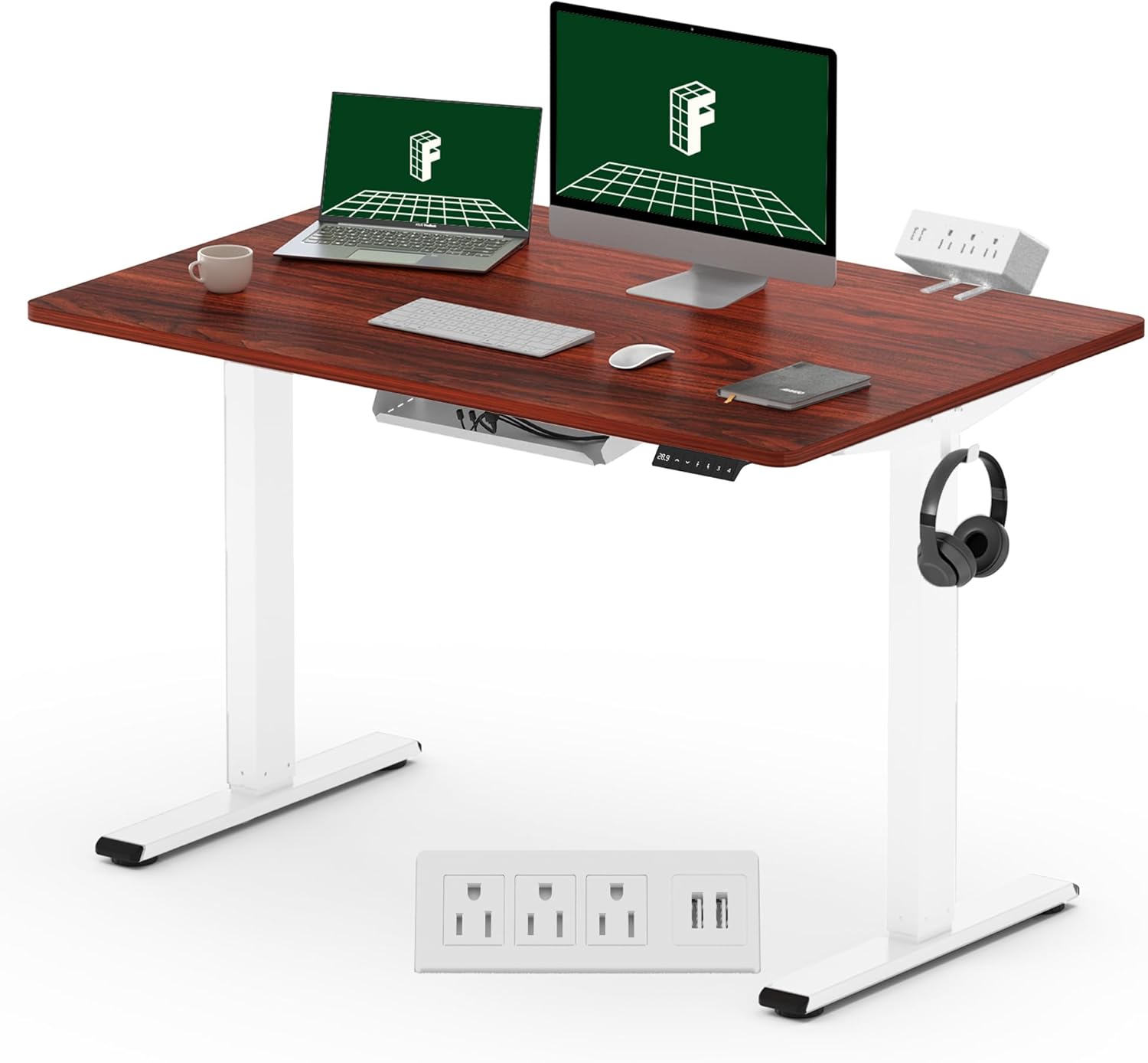 FLEXISPOT EN2 Electric Stand Up Desk 48 x 24'' WholePiece