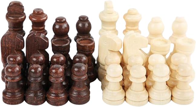 Classic Game Pieces tional Toys Versatile Wooden Chess Pieces Replacement Supporting Interactive Gameplay Wooden Chess Replacement Board Games