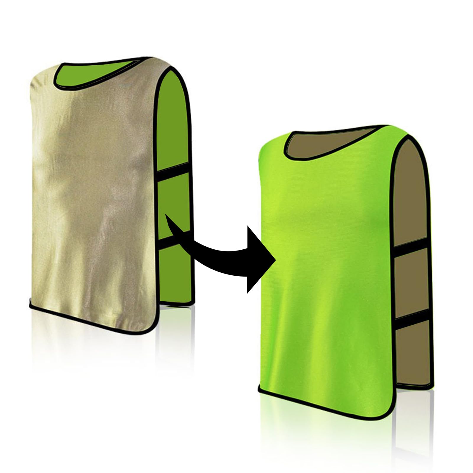 Gilet D'entraînement de Football Respirant Gilet Adultes Maillots Lot de 12 Chasubles de Sport
