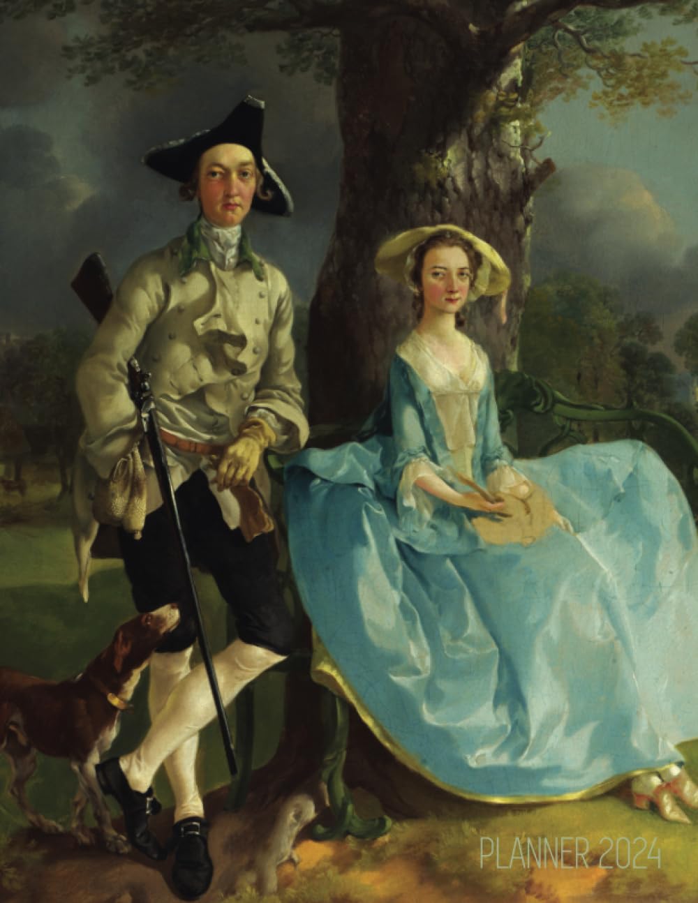 Thomas Gainsborough Planner 2024: Mr. and Mrs. Andrews Painting | Rococo Art Masterpiece Organizer (12 Months)