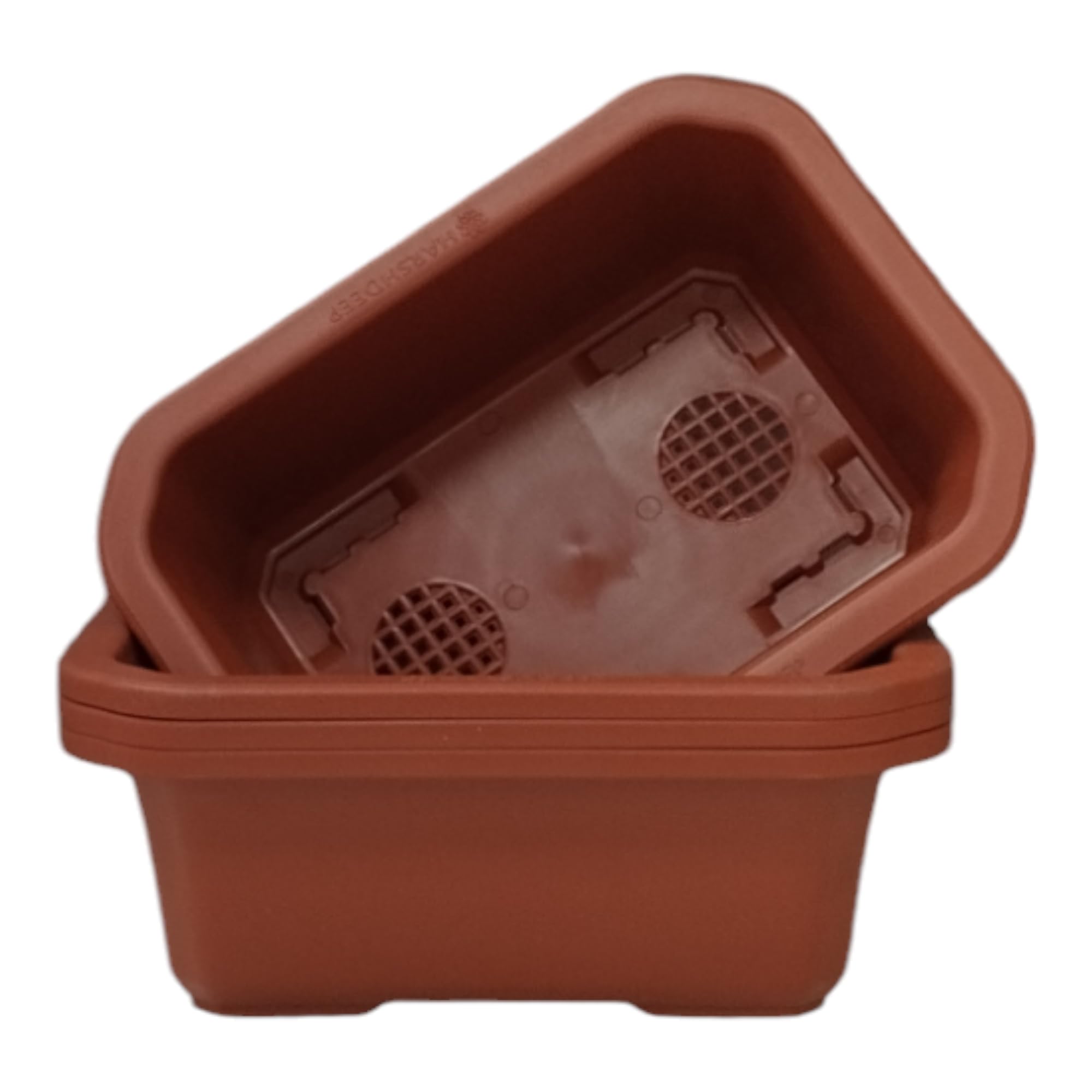 Harshdeep Bonsai Plant Pot for Home Decoration - Juniper - Indoor Outdoor Garden Tabletop Decorative Rectangular UV Protected Plastic Planters 11 Inch Set of 4 (Terracotta) (B0D5JCQ5WZ) Amazon Price History, Amazon Price Tracker