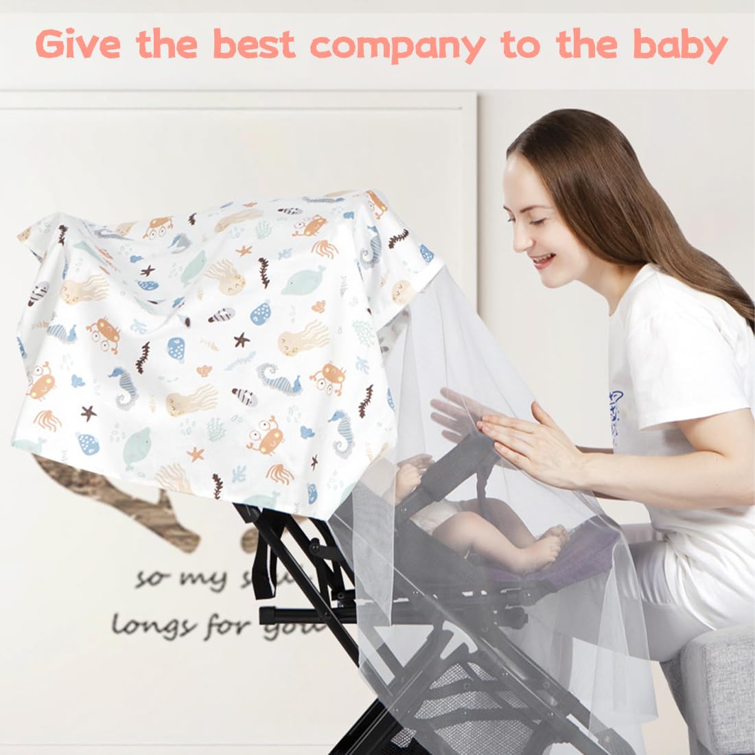 Tablier Allaitement Mousseline Bébé Grande Housse Cape Anneau Rigide Coton