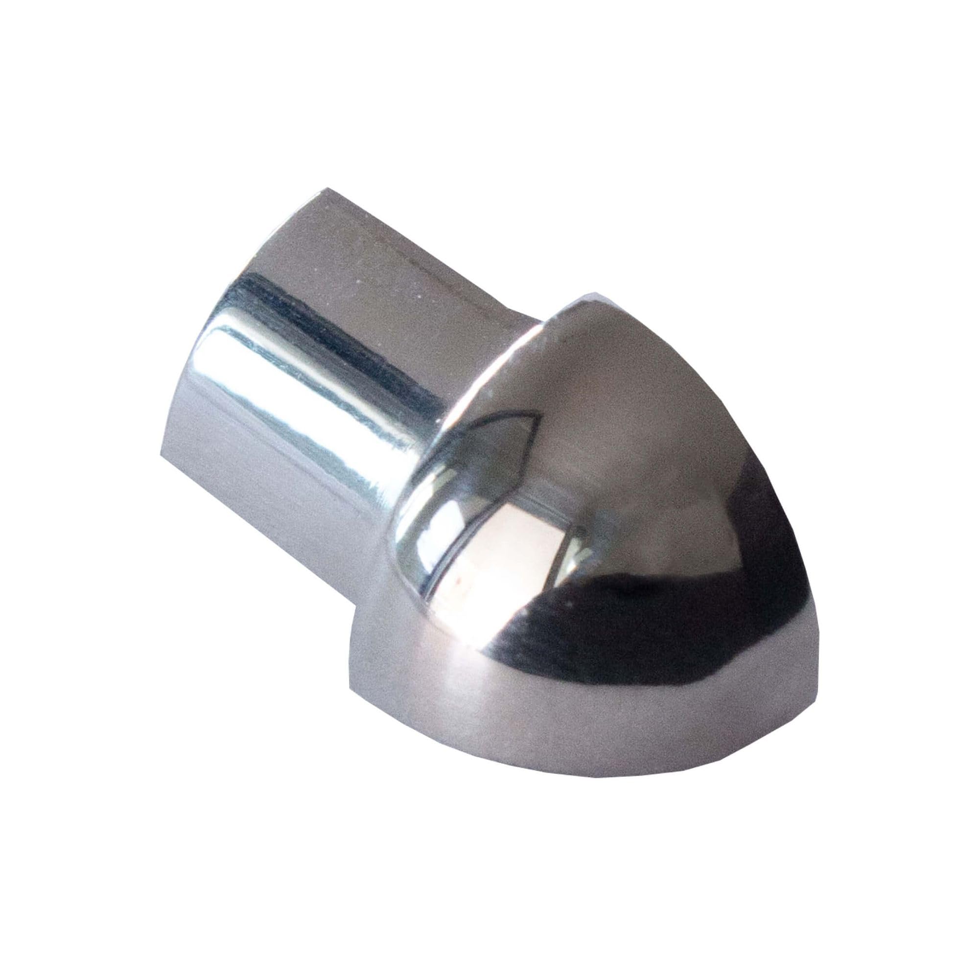 Dalsys Outer Corner for Tile Trim 8mm Quarter Circle Profile Brushed Stainless Steel