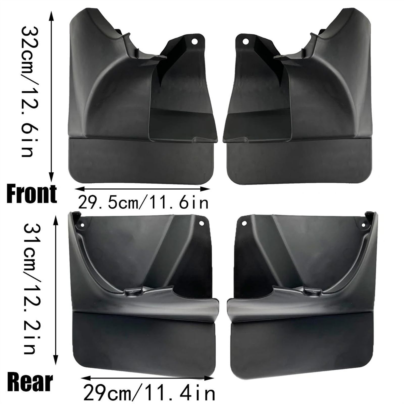 Faldillas Antibarro Guardabarros para Toyota para Land para Cruiser para Prado FJ120 120 2003 2004 2005 2006 2007 2008 2009 Coche Aletas Guardabarros (Color : Front Rear)