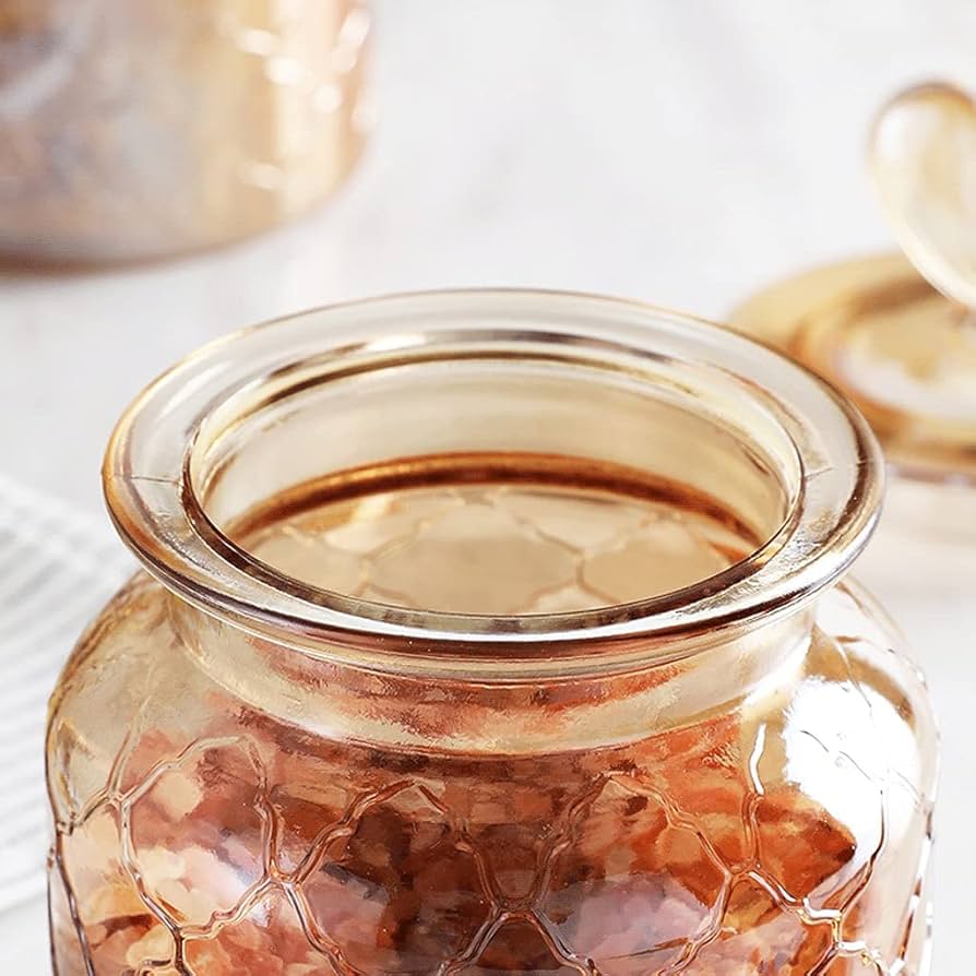 Amazon.co.jp: 3個セット キッチン収納キャニスター 雨粒模様