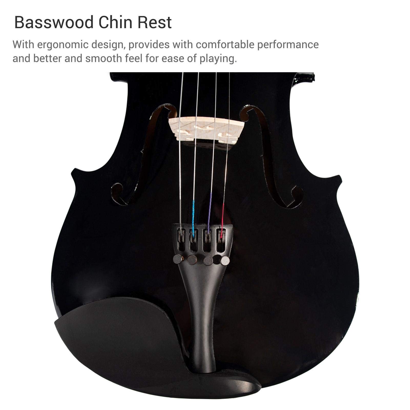 4/4 3/4 1/2 1/4 1/8 Set violino acustico fatto a mano in lega di tiglio e materiale in legno brasiliano con custodia per arco per bambini studenti 18