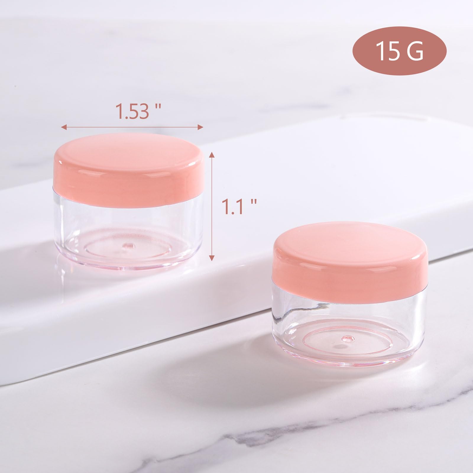 Plastic Sample Containers with Lids - Empty Cosmetic Jars