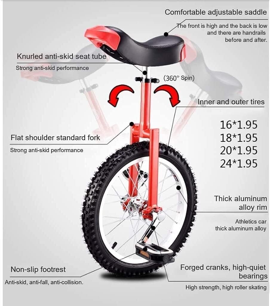 Wheel Unicycle, Single Wheel Balance car for Beginners, Suitable for Street Riding and Performing Stunts