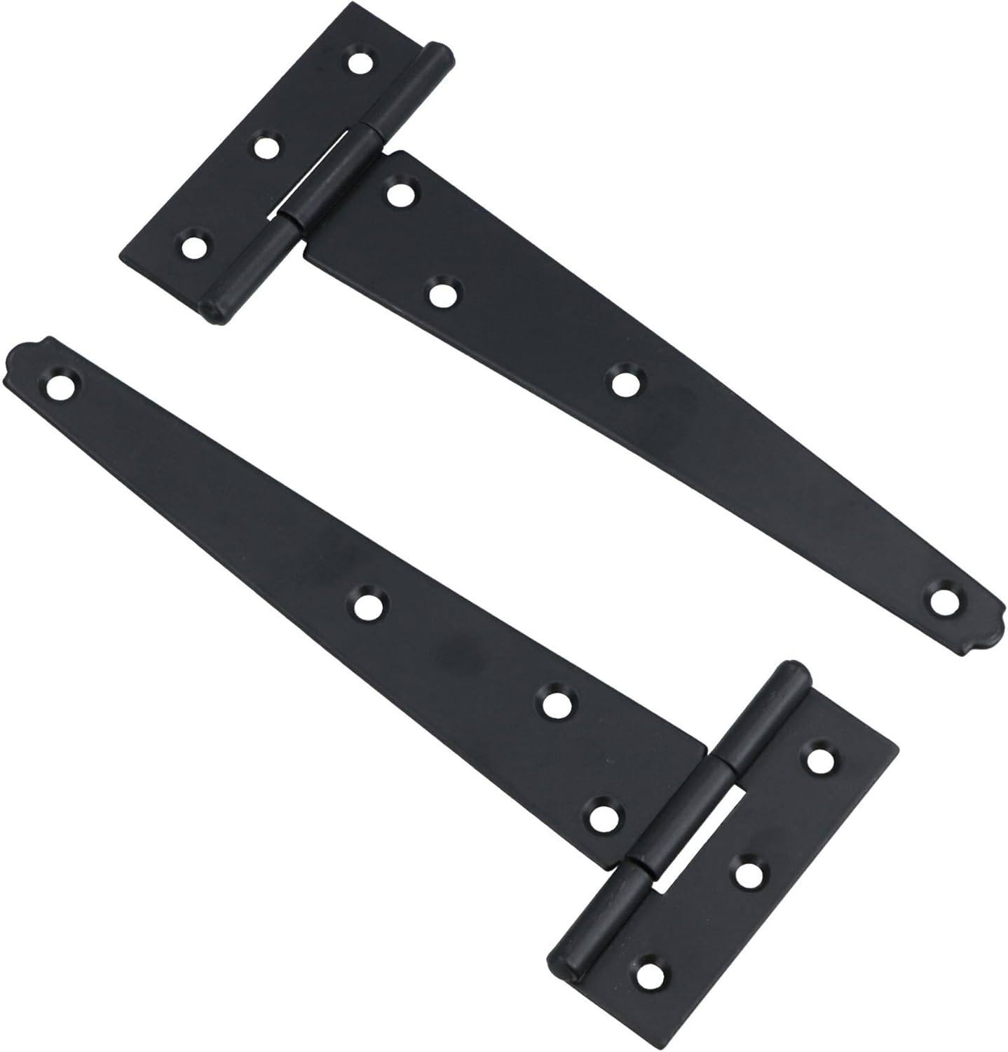 6in / 152mm Heavy Duty T Tee Hinges for Shed + Garden Gates Black Finish 6pc