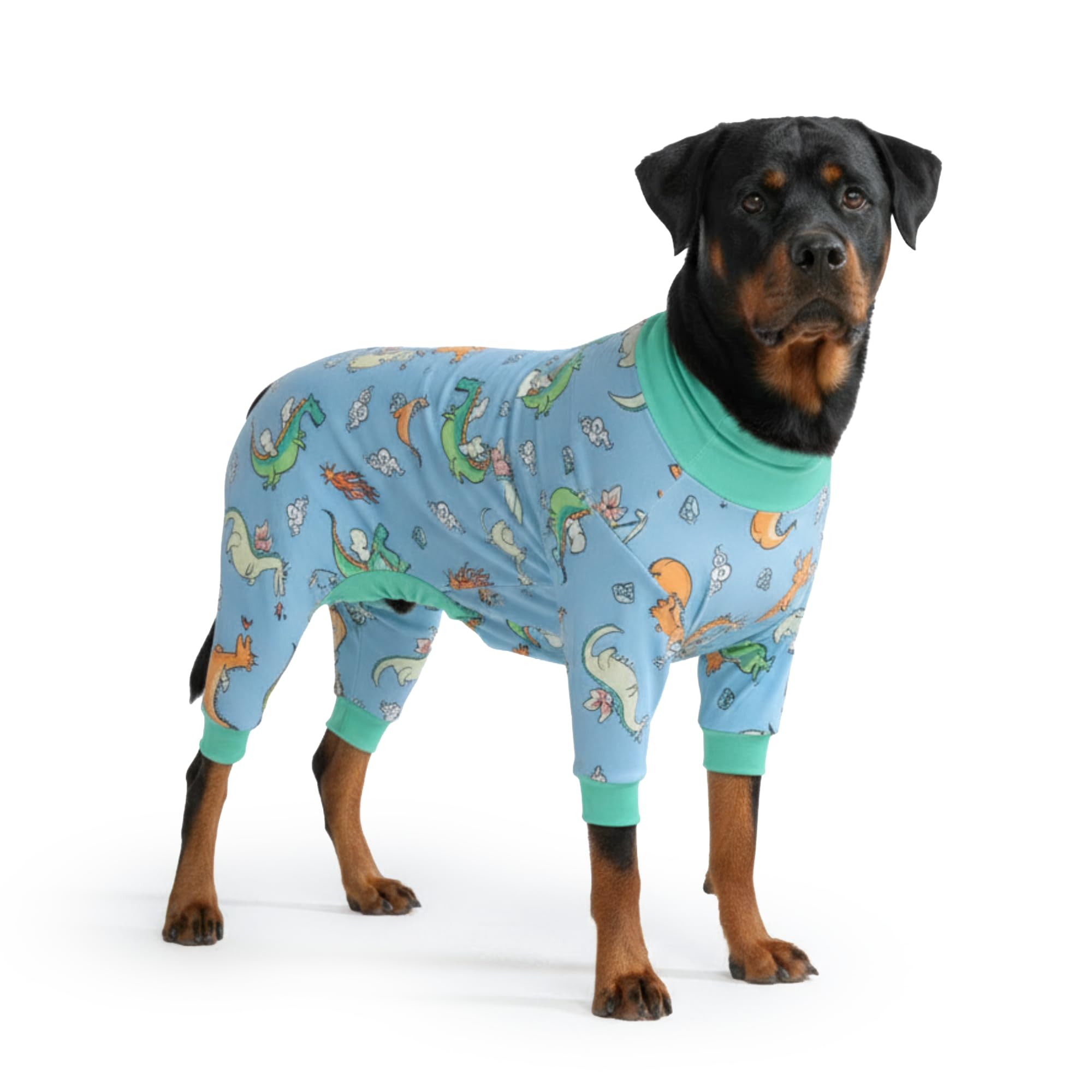 Spark Paws Dog Pajamas - Stretch Onesie Recovery Full Leg Surgery Suit PJS