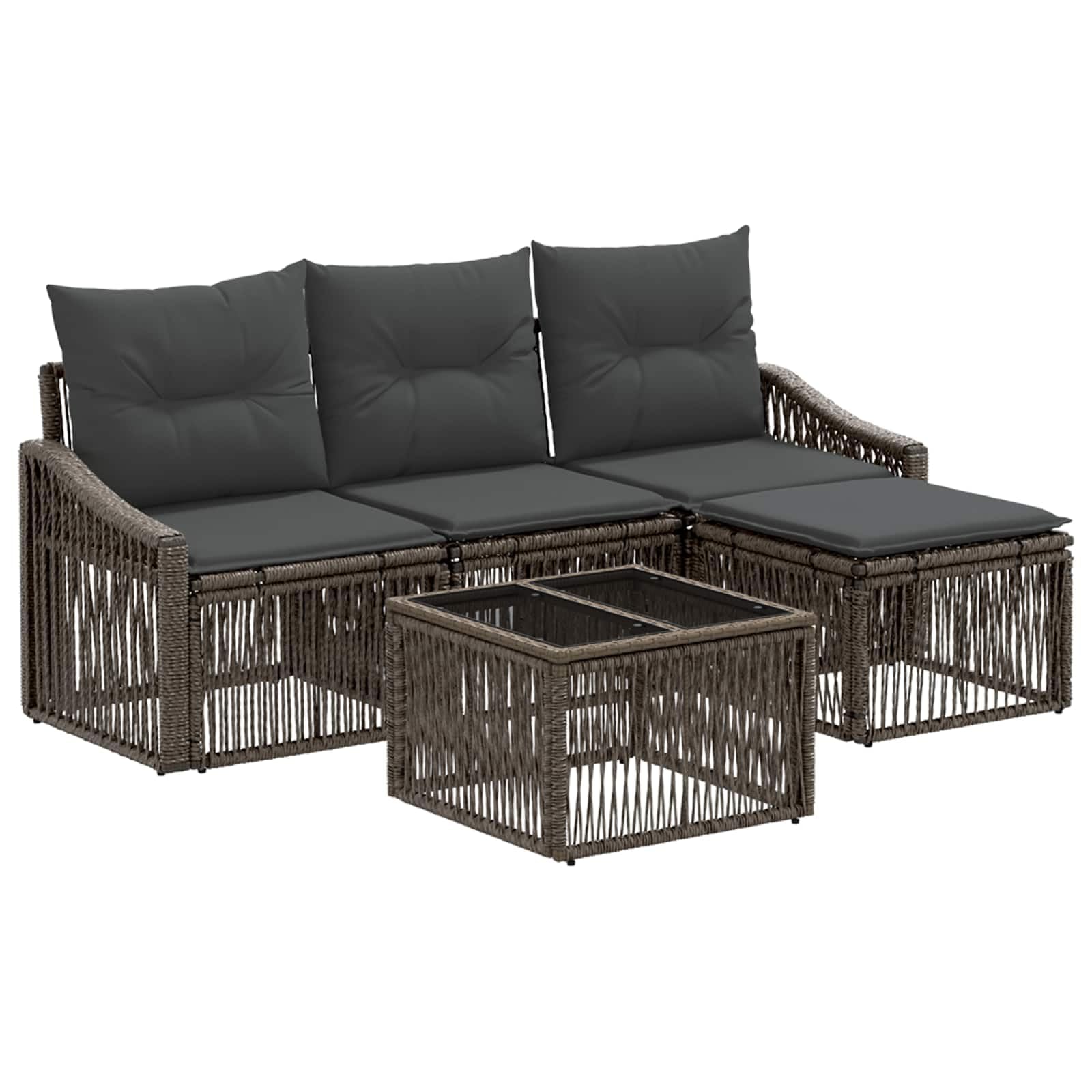 Canapé de jardin pour patio et terrasse vidaXL ensemble lounge moderne