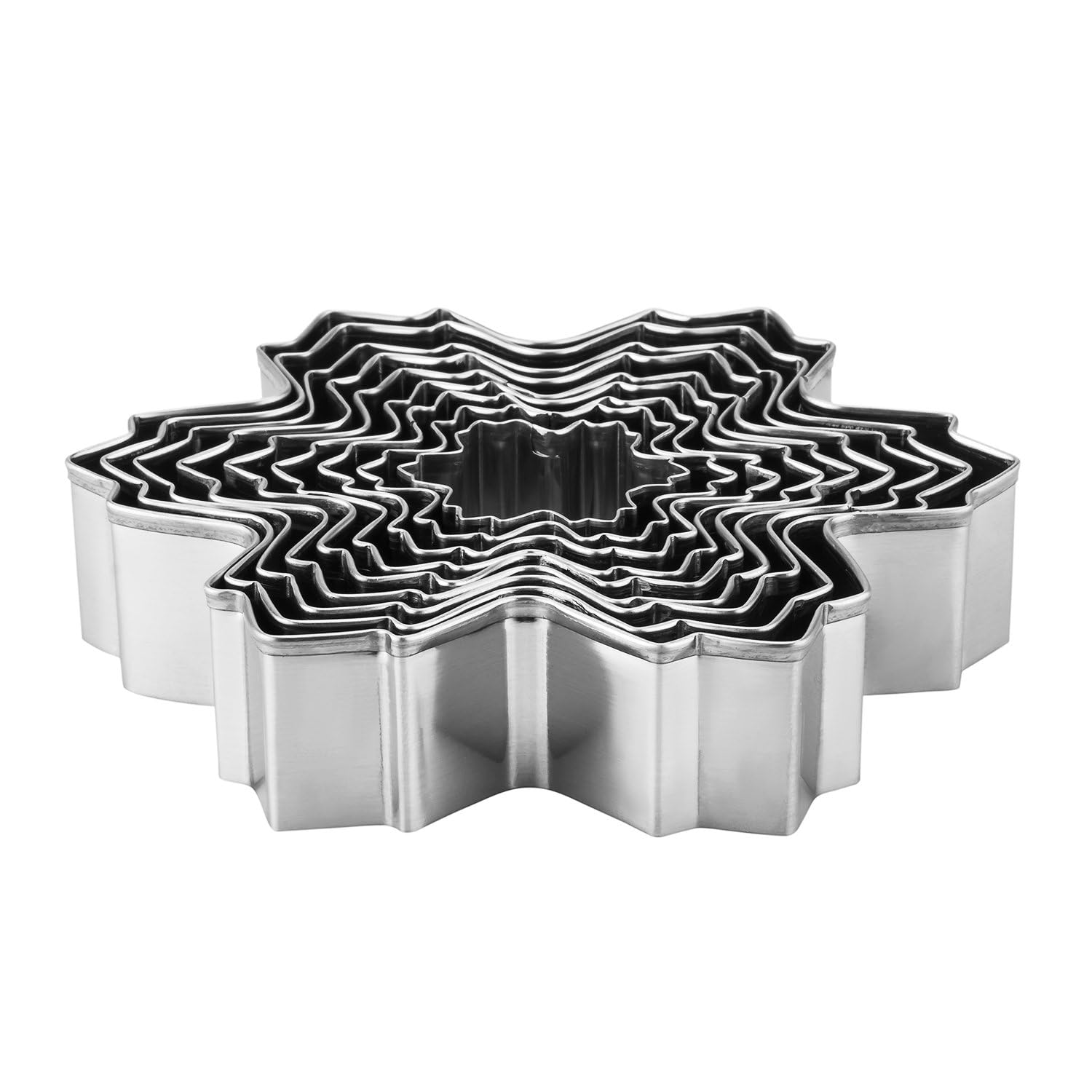 Mini-Ausstechformen-Set – Urlaubs-Mini-Ausstechformen-Set – Schneeflocken-Ausstechformen, Schneebaum-Ausstechform, 3D-Weihnachtsbaum-Ausstechformen für Weihnachten, Geschenk zum Backen (9-teilig)