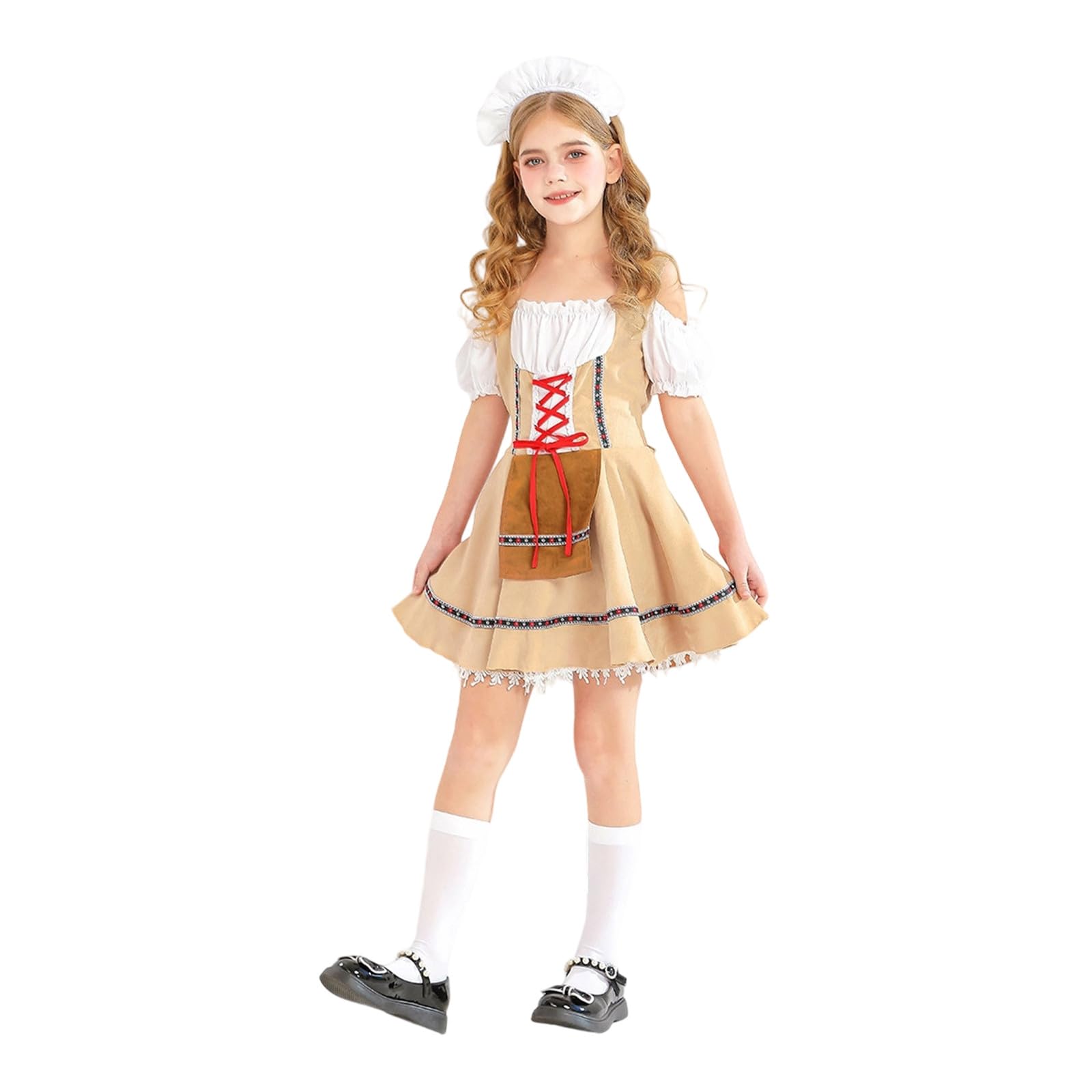 Generisch Mädchen Dirndl Oktoberfest Kinder Outfit Mädchen, Für Oktoberfest Kirchweih Hochzeit Sonntagausflug Kostüm Kinder Bayerisches Bierfest Trachten Dirndlkleid