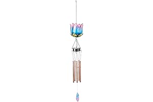 Enchanting Lotus Wind Chime: A Symphony of Light and Nature