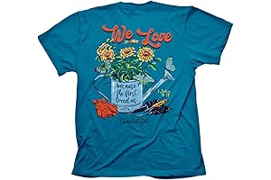 Kerusso We Love Because He First Loved Us Scripture Gardening Turquoise Blue...