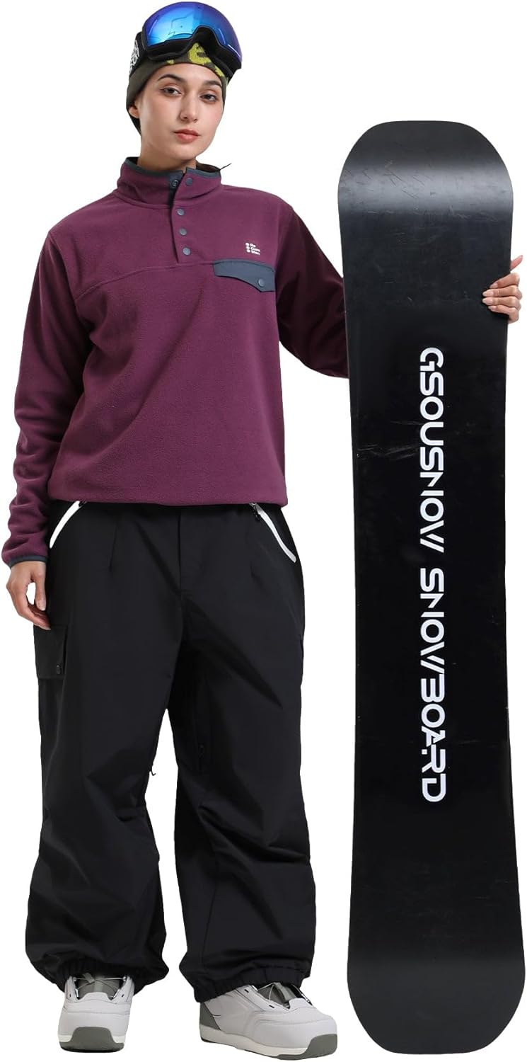 GSOU SNOW Women Men Baggy Ski Pants Loose Snowboard Pants Insulated Snow Pant Waterproof Windproof Outdoor Sport - Image 4