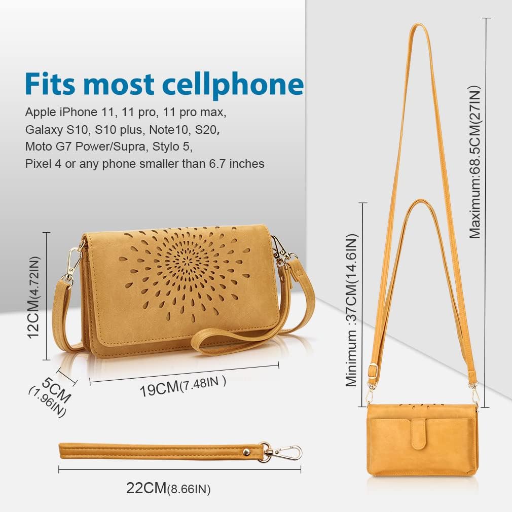 APHISON Crossbody Bags For Women,Wristlet Wallet Phone Purse Shoulder handbags Multi-Function Small RFID Clutch Card Holder - Image 4