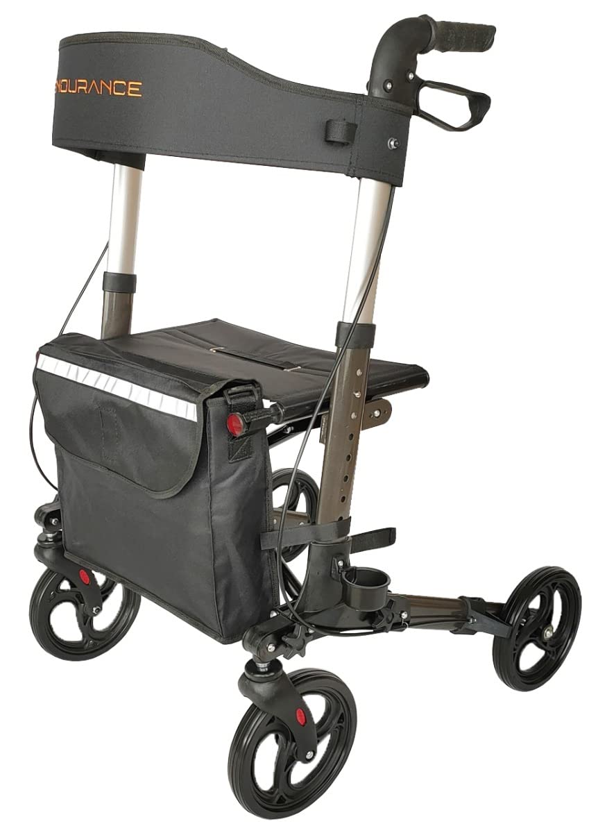 Endurance - Rollator da Esterno in Alluminio Pieghevole Super Leggero