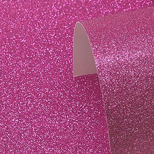 Cerise Pink Glitter Card 220gsm - A6 20 Sheets