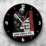ROTER HAHN 112 - Hochwertige Feuerwehr Wanduhren