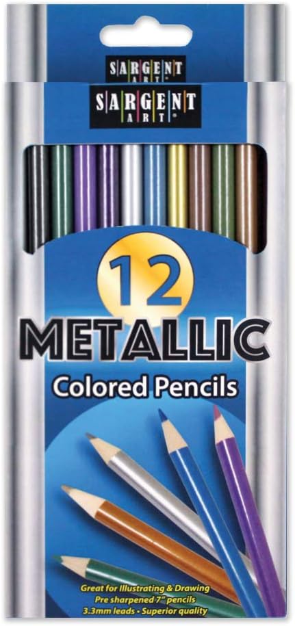Sargent Art Neon & Metallic Collored Set pencils, Assorted