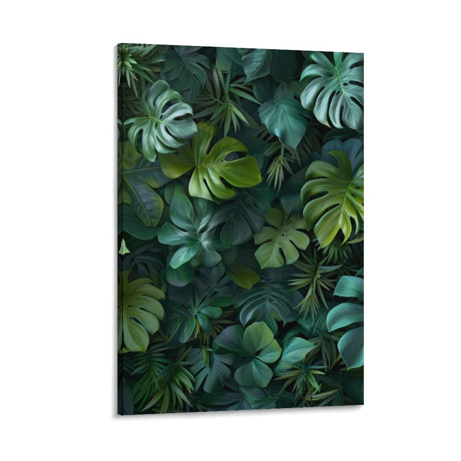 Noveaurora Frame-Style-1 3D Jungle Poster Artwork Giclee Canvas Prints Modern Canvas Wall Art Picture Wall Hanging For Office Gym Living Room Decor 12X18inch(30X45cm)