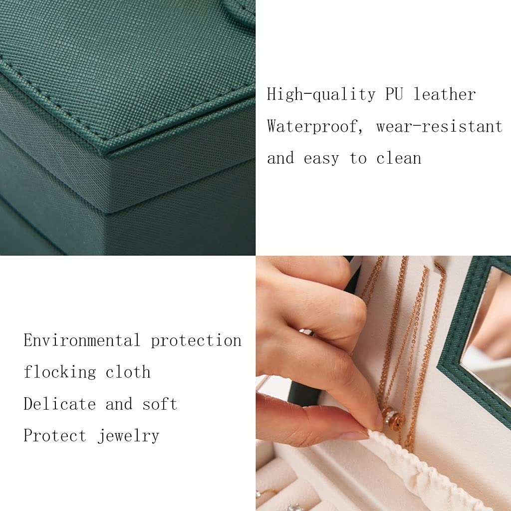 Pudełko z biżuteriąpudełko Multilayer Leather Biżuteria Pudełko, Duża pojemność Pudełko do przechowywania biżuterii, pudełko z pamiątkami, akcesoria do dekoracji domu Klasyczna elegancja retro