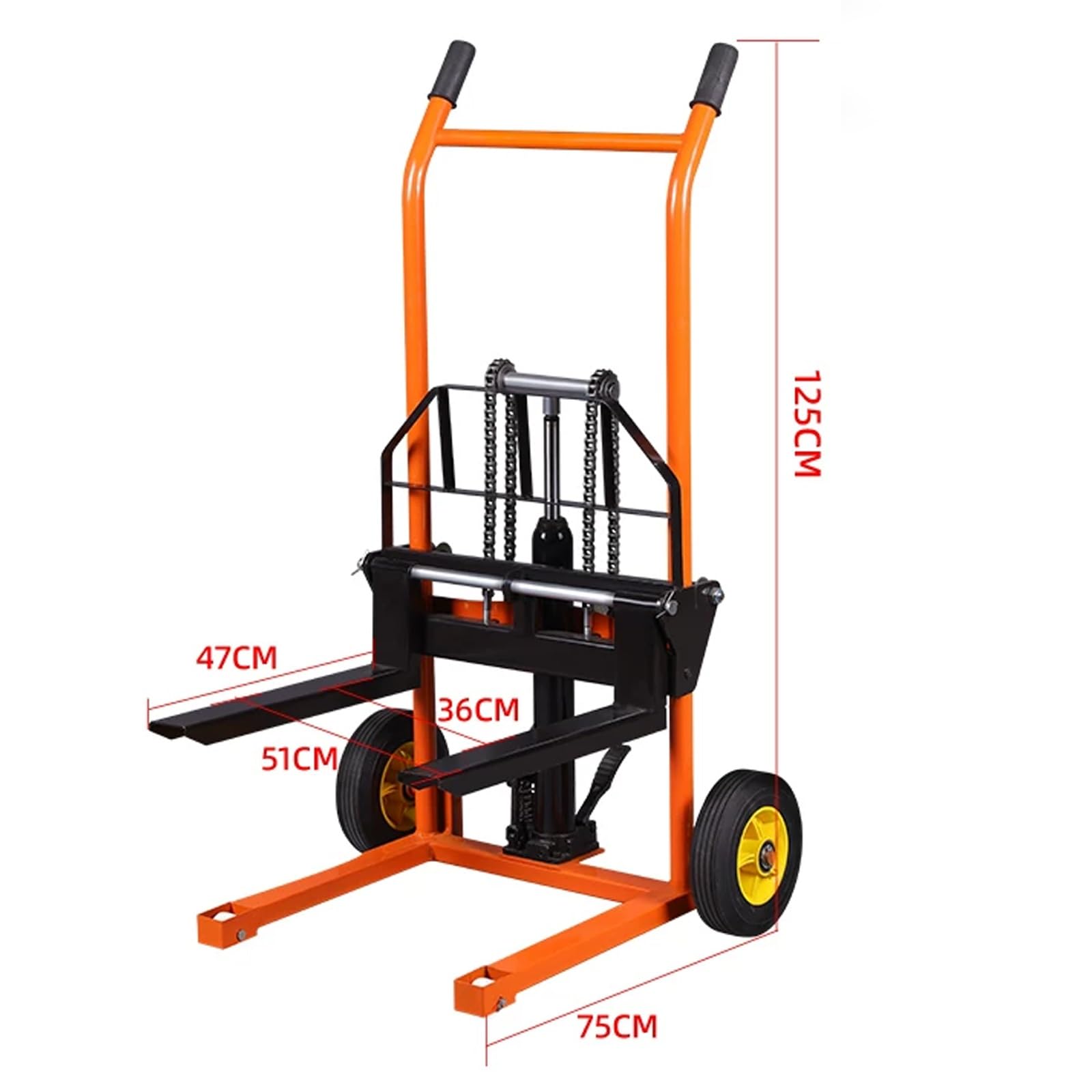 Transpallet Carrello elevatore idraulico for pallet con impilatore manuale da 200 kg for caricamento in magazzino