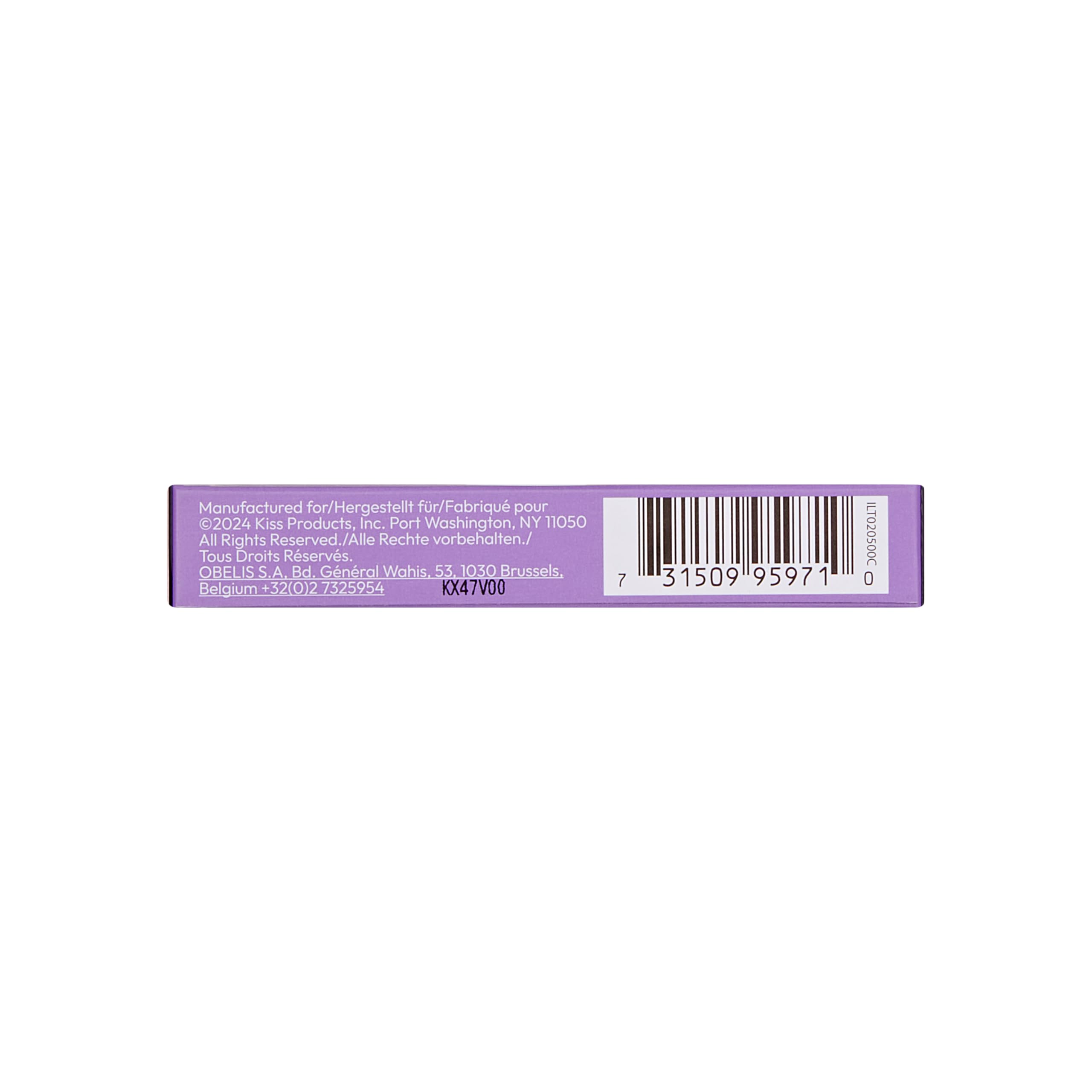 KISS imPRESS Press-On Falsies EASY TAB selbstklebende Wimpern, Schwarz, 'Authentic Natural', 1 Paar 5mm-7mm innere natürliche Volumen-Wimperncluster & 1 Paar 7mm-9mm äußere halbe Wimpern mit Easy Tabs