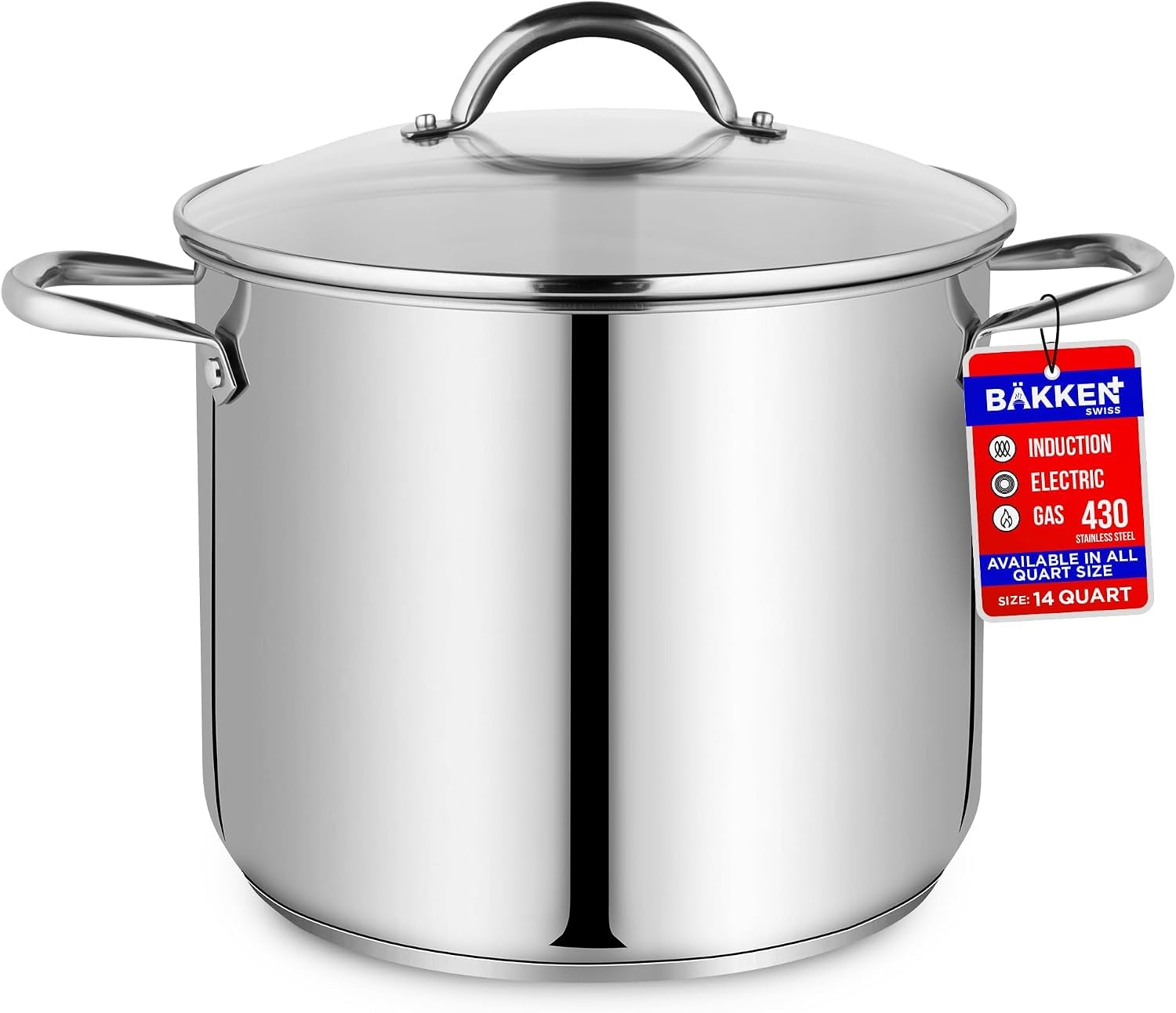 Stainless Steel Stockpot - 5 Quart, Tempered Lid -13